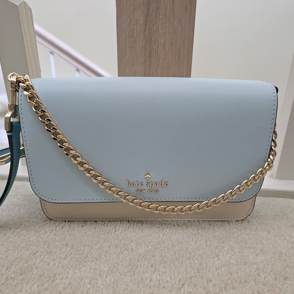 Kate Spade Blue and Beige Crossbody Bag - Picture 1 of 5